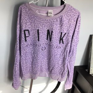 VS PINK leopard print sweatshirt